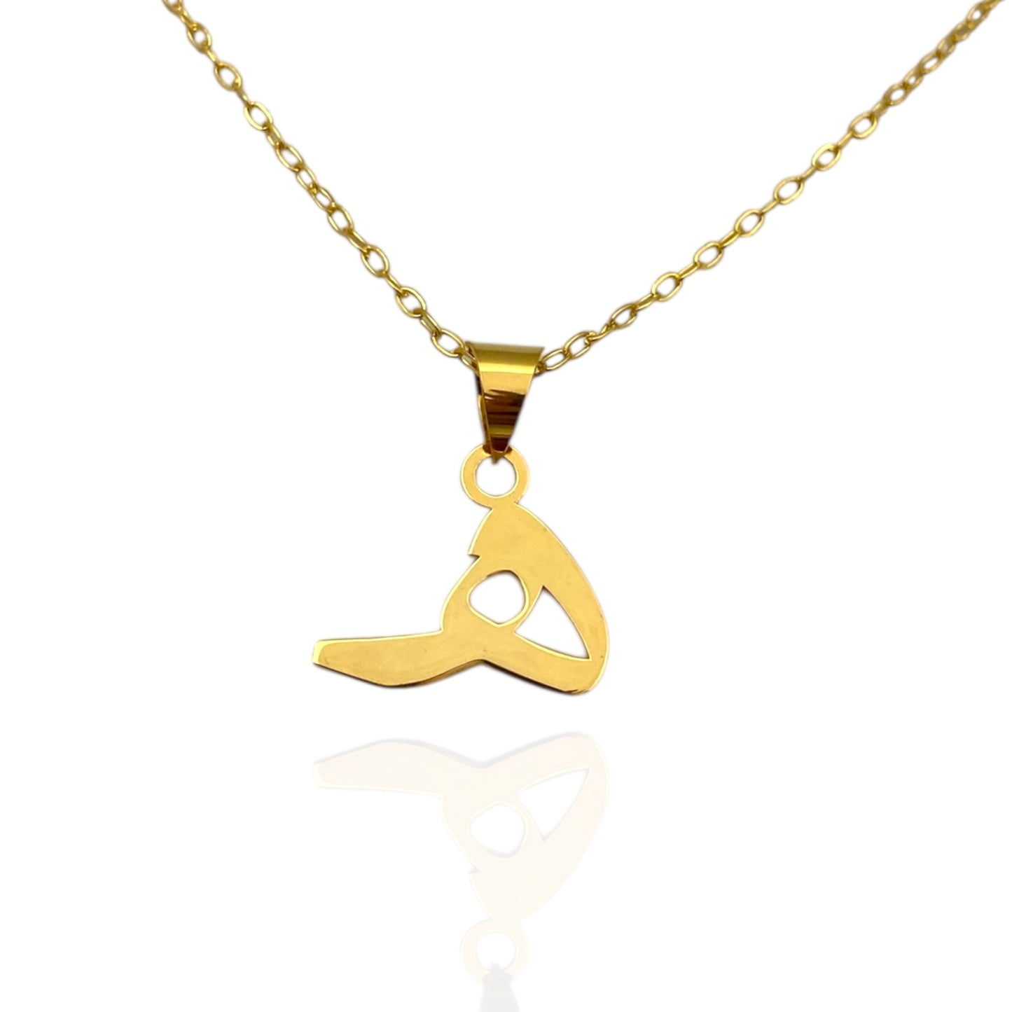 Necklace with Arabic letter ه in gold plated