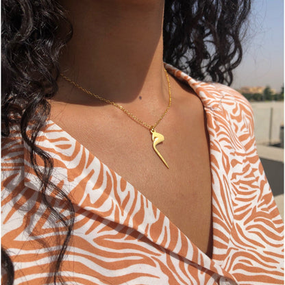 Calligraphy Initial Necklace